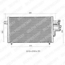 TSP0225334 DELPHI Конденсатор, кондиционер