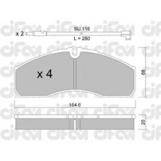 822-578-3K CIFAM Комплект тормозных колодок, дисковый тормоз