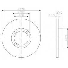 8DD 355 107-011 HELLA PAGID Тормозной диск