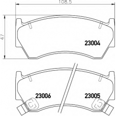 8DB 355 016-661 HELLA Комплект тормозных колодок, дисковый тормоз