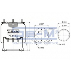 72.810.C SEM LASTIK Кожух пневматической рессоры