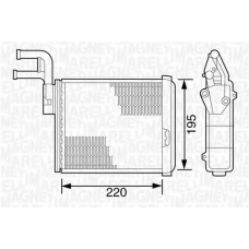 350218070000 MAGNETI MARELLI Теплообменник, отопление салона