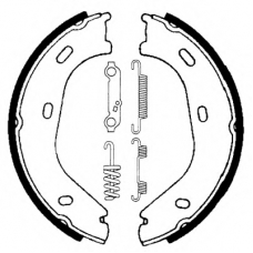 8DA 355 050-001 HELLA Комплект тормозных колодок, стояночная тормозная с