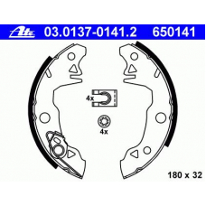 03.0137-0141.2 ATE Комплект тормозных колодок