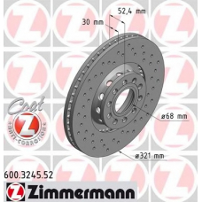 600.3245.52 ZIMMERMANN Тормозной диск