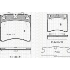 8110 29015 TRIDON Brake pads - front