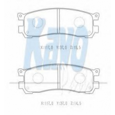 BP-4571 KAVO PARTS Комплект тормозных колодок, дисковый тормоз