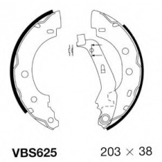 VBS625 MOTAQUIP Комплект тормозных колодок