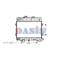 051570N AKS DASIS Радиатор, охлаждение двигателя