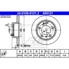 24.0109-0121.2 ATE Тормозной диск