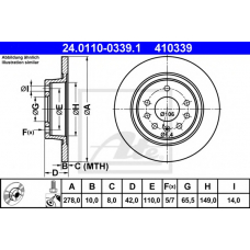 24.0110-0339.1 ATE Тормозной диск