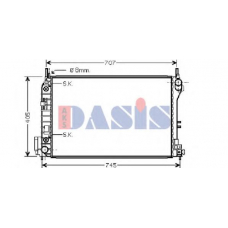 152007N AKS DASIS Радиатор, охлаждение двигателя