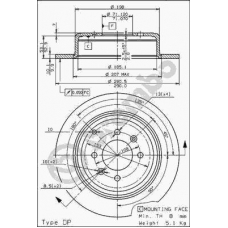 08.6931.10 BREMBO Тормозной диск