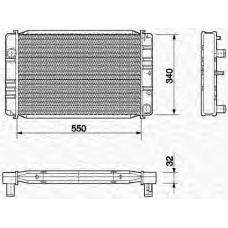 350213666000 MAGNETI MARELLI Радиатор, охлаждение двигател