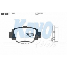 BP-6551 KAVO PARTS Комплект тормозных колодок, дисковый тормоз