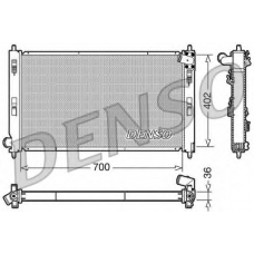 DRM45029 DENSO Радиатор, охлаждение двигателя