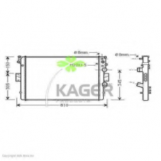 31-0539 KAGER Радиатор, охлаждение двигателя