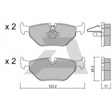 BPBM-2001 AISIN Комплект тормозных колодок, дисковый тормоз