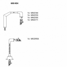 600/434 BREMI Комплект проводов зажигания