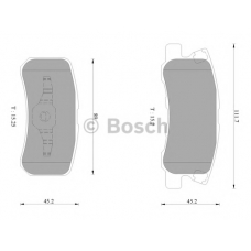 0 986 AB1 130 BOSCH Комплект тормозных колодок, дисковый тормоз