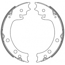 4629.00 REMSA Комплект тормозных колодок, стояночная тормозная с