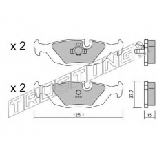 072.0 TRUSTING Комплект тормозных колодок, дисковый тормоз