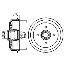 0 986 477 015 BOSCH Тормозной барабан