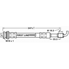 FBH7128 FIRST LINE Тормозной шланг