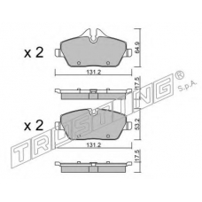 680.0 TRUSTING Комплект тормозных колодок, дисковый тормоз