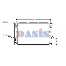 091240N AKS DASIS Радиатор, охлаждение двигателя