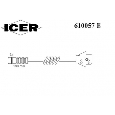 610057 E ICER Сигнализатор, износ тормозных колодок