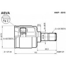 HNIP-5015 ASVA Шарнирный комплект, приводной вал