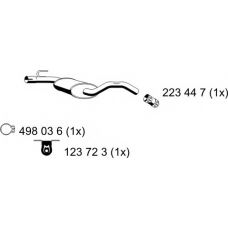 142137 ERNST Средний глушитель выхлопных газов