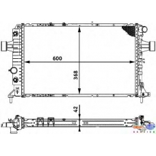 8MK 376 713-014 HELLA Радиатор, охлаждение двигателя