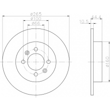 8DD 355 103-511 HELLA PAGID Тормозной диск