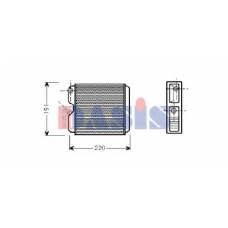 159220N AKS DASIS Теплообменник, отопление салона