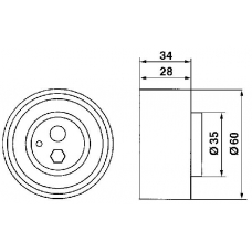 VKM 74008 SKF Натяжной ролик, ремень грм