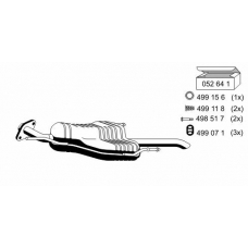 053082 ERNST Глушитель выхлопных газов конечный