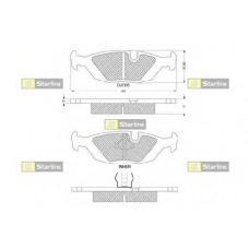 BD S079 STARLINE Комплект тормозных колодок, дисковый тормоз