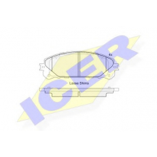 181982 ICER Комплект тормозных колодок, дисковый тормоз