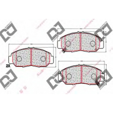 BP1762 DJ PARTS Комплект тормозных колодок, дисковый тормоз