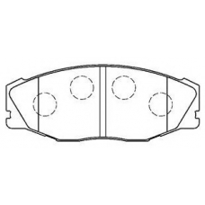 A1N019 AISIN Комплект тормозных колодок, дисковый тормоз