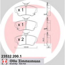 23532.200.1 ZIMMERMANN Комплект тормозных колодок, дисковый тормоз