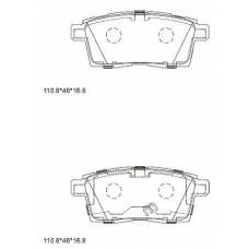 KD3741 ASIMCO Комплект тормозных колодок, дисковый тормоз