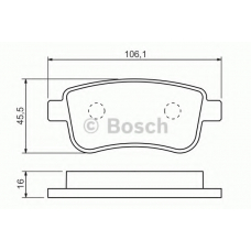 0 986 494 452 BOSCH Комплект тормозных колодок, дисковый тормоз