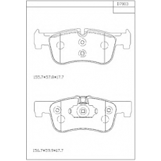 KD7003 ASIMCO Комплект тормозных колодок, дисковый тормоз