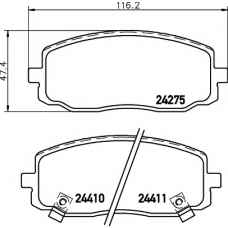 8DB 355 006-571 HELLA PAGID Комплект тормозных колодок, дисковый тормоз