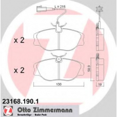 23168.190.1 ZIMMERMANN Комплект тормозных колодок, дисковый тормоз