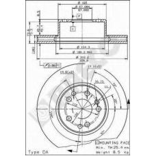 BS 8106 BRECO Тормозной диск