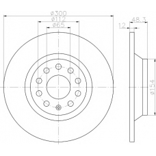 8DD 355 119-481 HELLA PAGID Тормозной диск